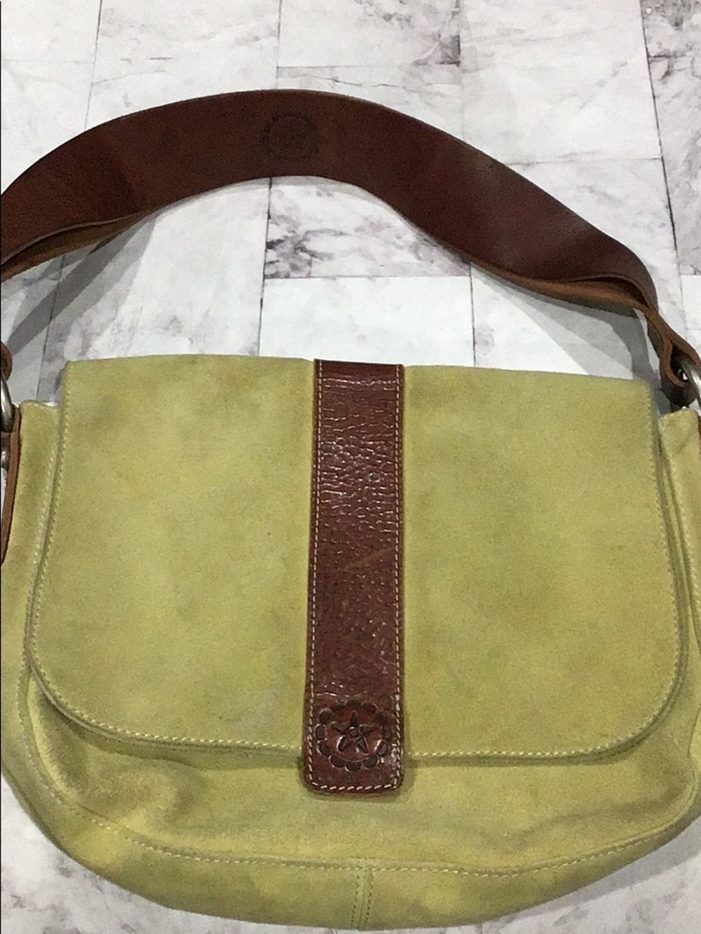 Ellington genuine suede leather bag